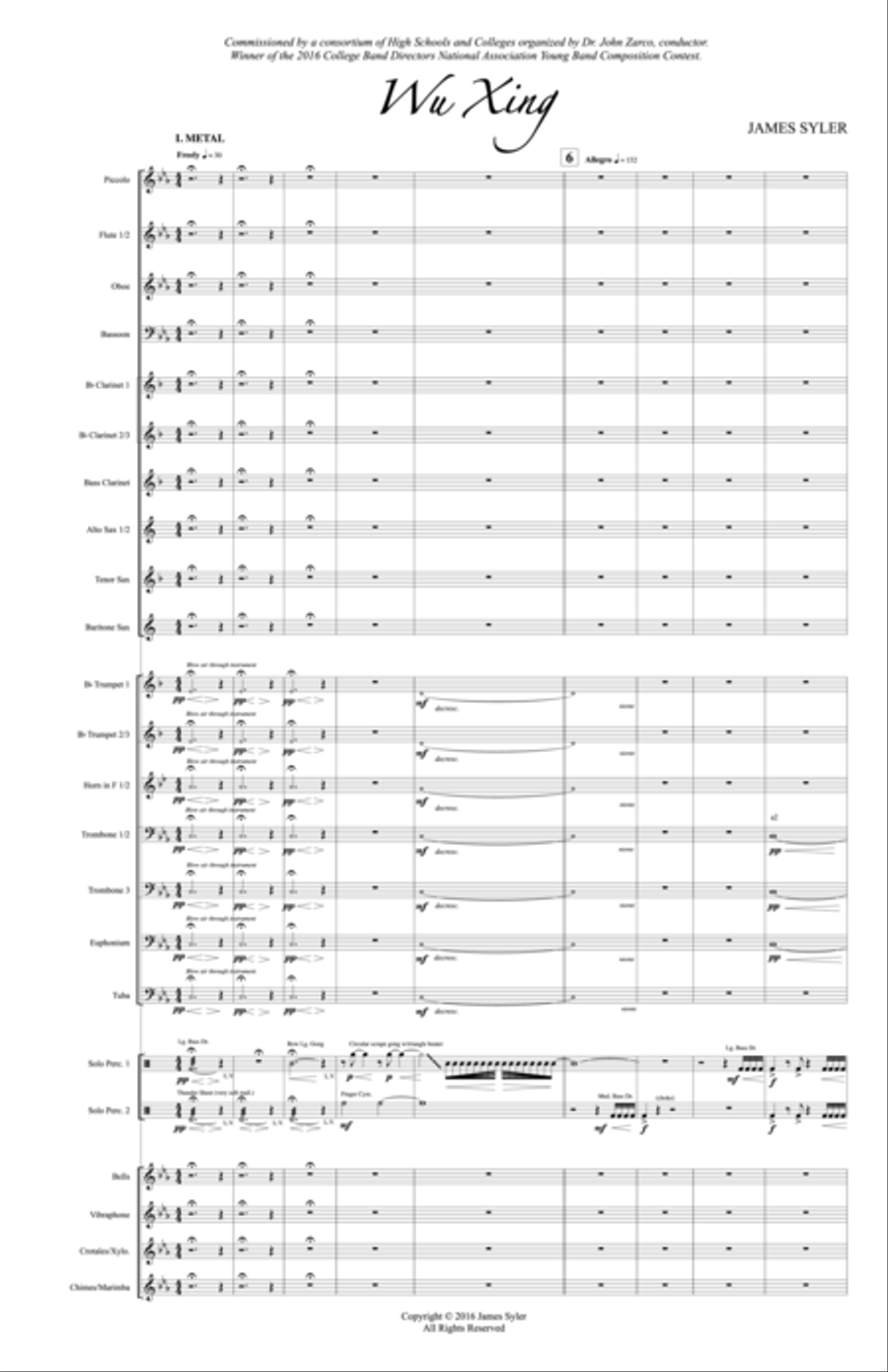Wu Xing: Score Wu Xing: Score Concert Band scores gallery preview page 3