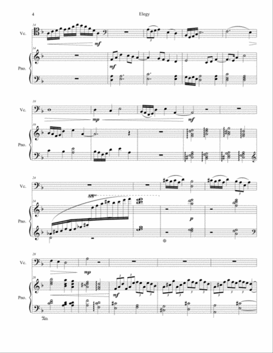 Elegy Piano scores gallery preview page 4