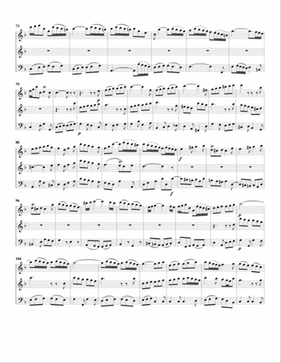 Aria: Gelobet sei der Herr from Cantata BWV 129 (arrangement for 3 recorders) Recorder scores gallery preview page 3