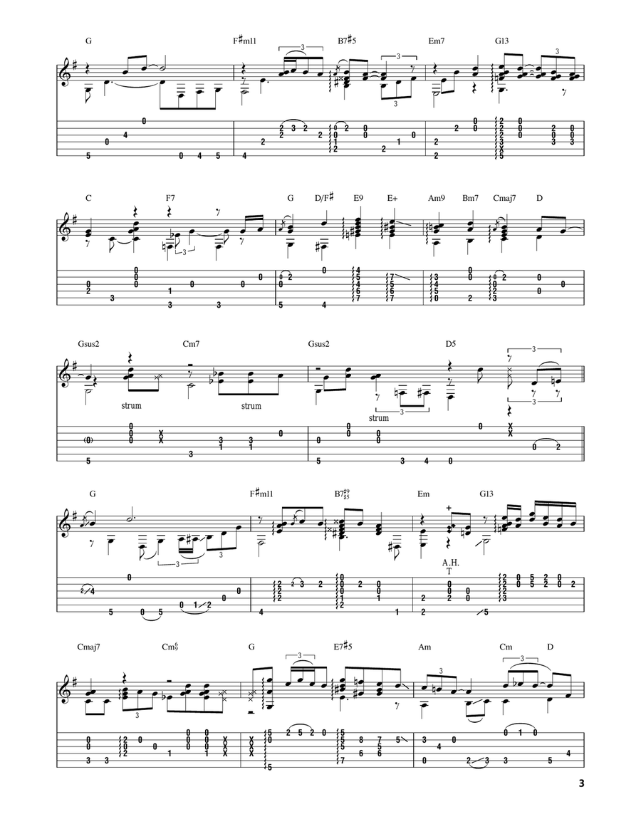 Georgia On My Mind Guitar Solo scores gallery preview page 3