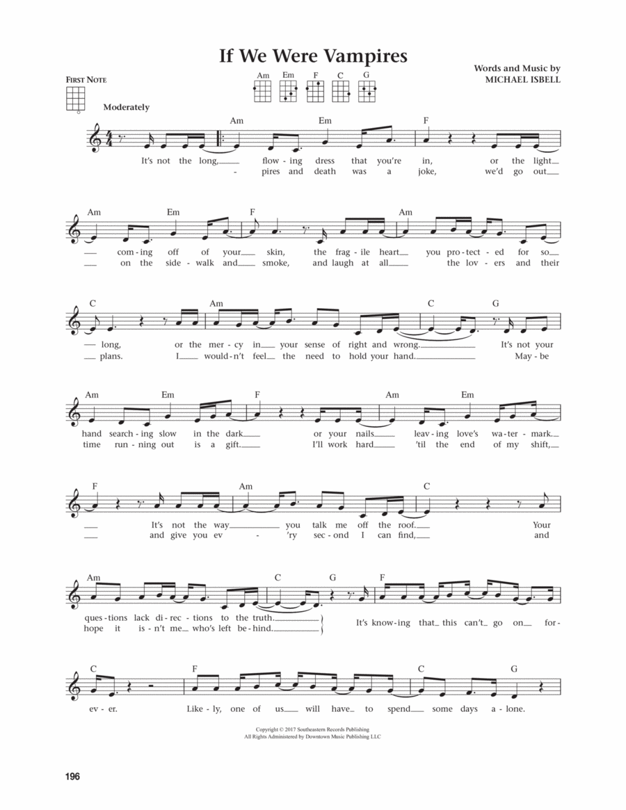 If We Were Vampires (from The Daily Ukulele) (arr. Jim Beloff) Ukulele scores gallery preview page 1