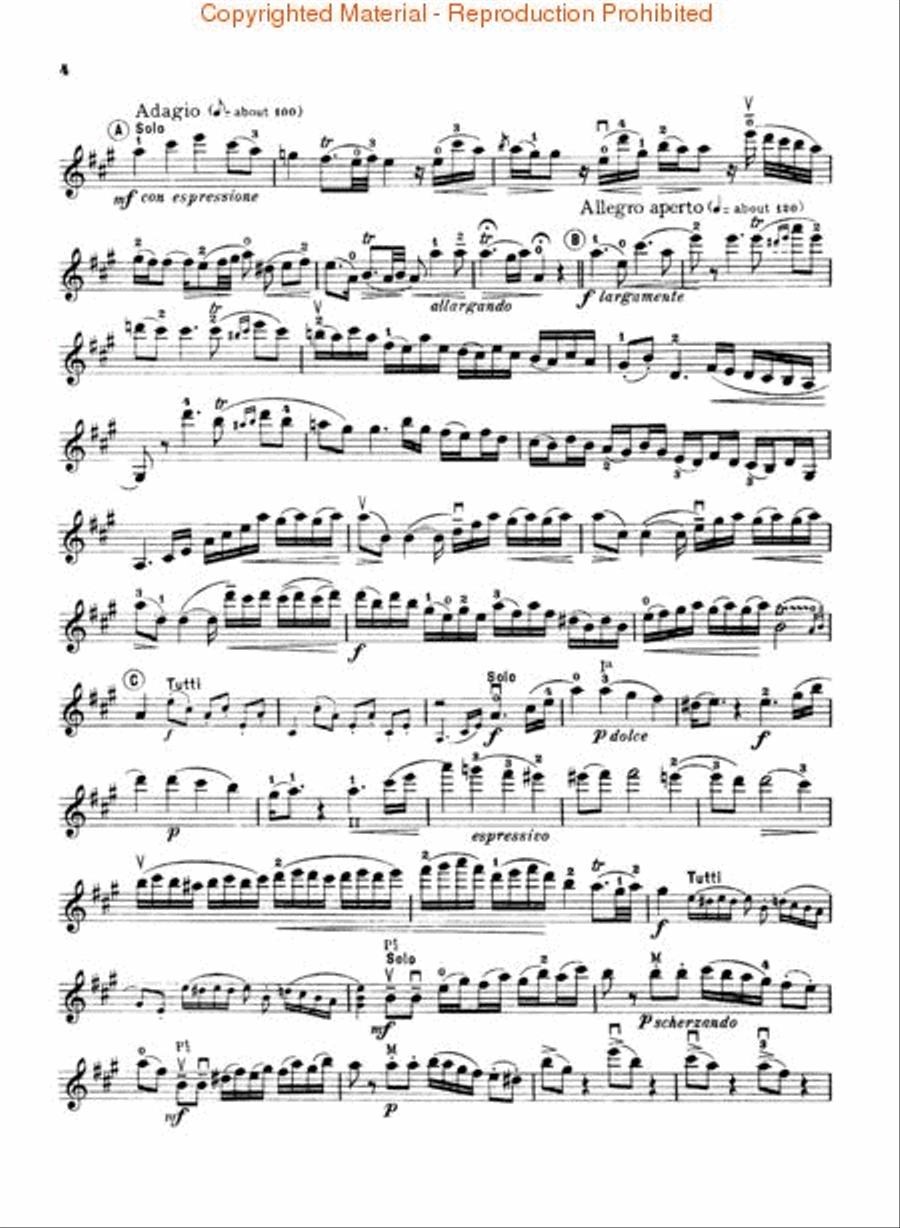 Concerto No. 5 in A, K.219 Orchestra scores gallery preview page 2