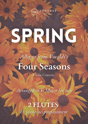 Book cover for TRIO - Four Seasons Spring (Allegro) for 2 FLUTES and PIANO - F Major