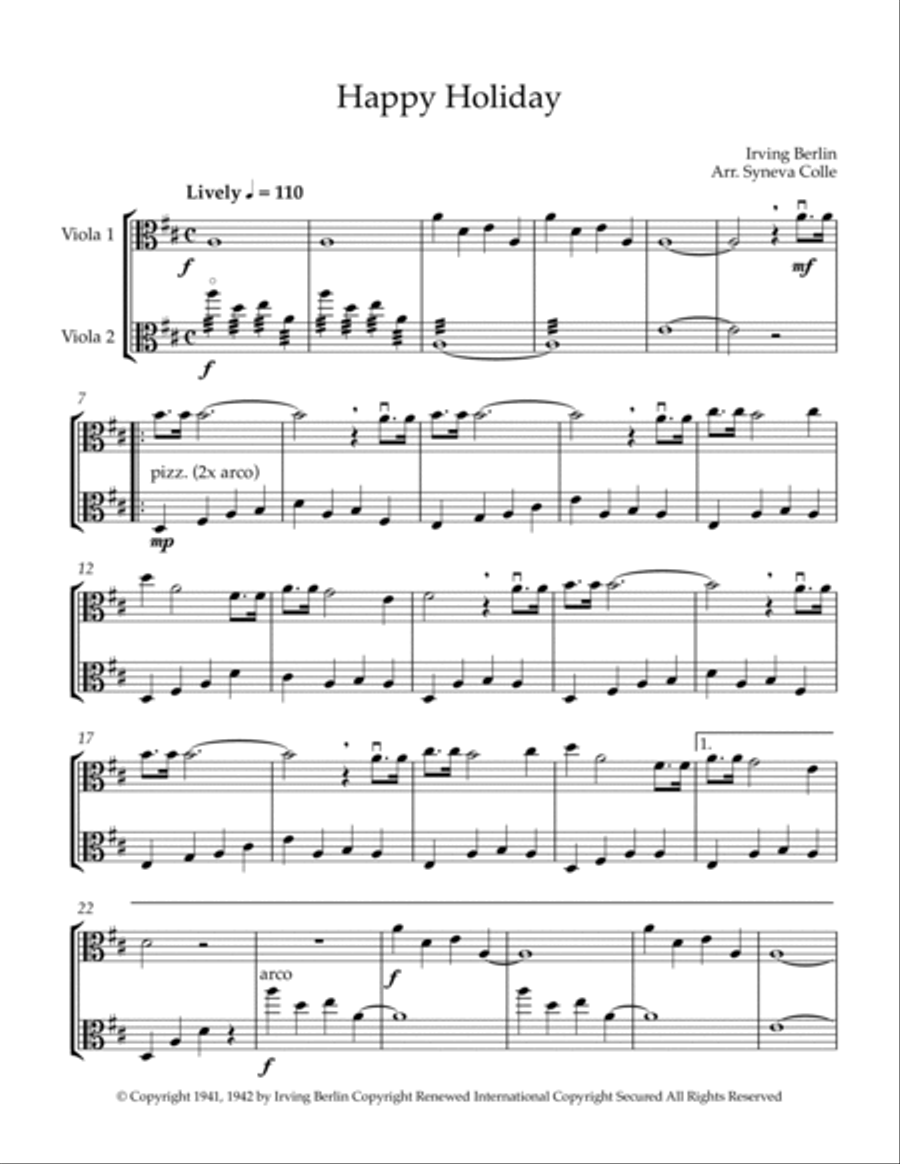 Happy Holiday Happy Holiday String Duet scores gallery preview page 2