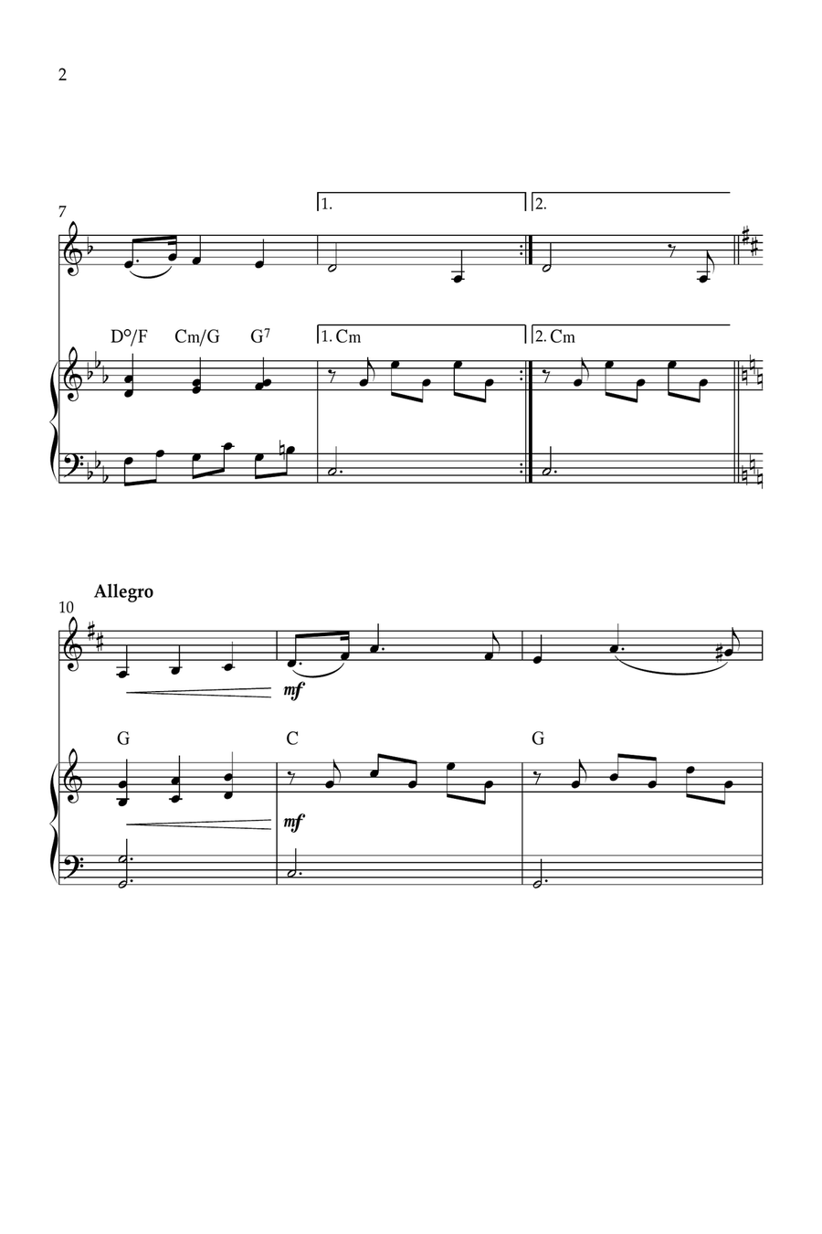 Repousa Tranquill (Lullaby for Baby Jesus) B-Flat Clarinet scores gallery preview page 2
