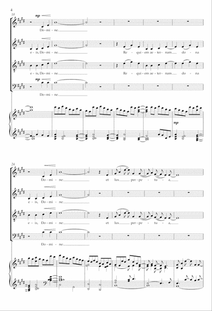 Requiem: Kyrie: Close now thine eyes from Eternal Light: A Requiem 4-Part scores gallery preview page 4