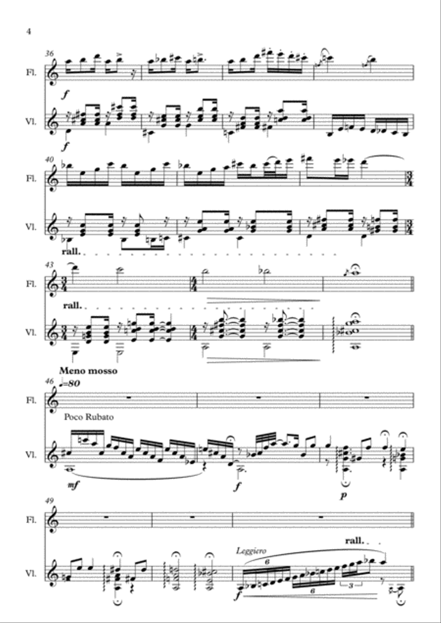 Choro nº1 for Flute and guitar Choro nº1 for Flute and guitar Flute scores gallery preview page 4