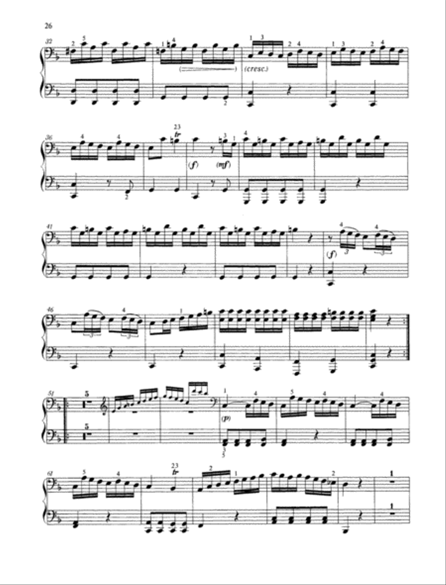 Partita F major Piano Duet scores gallery preview page 3