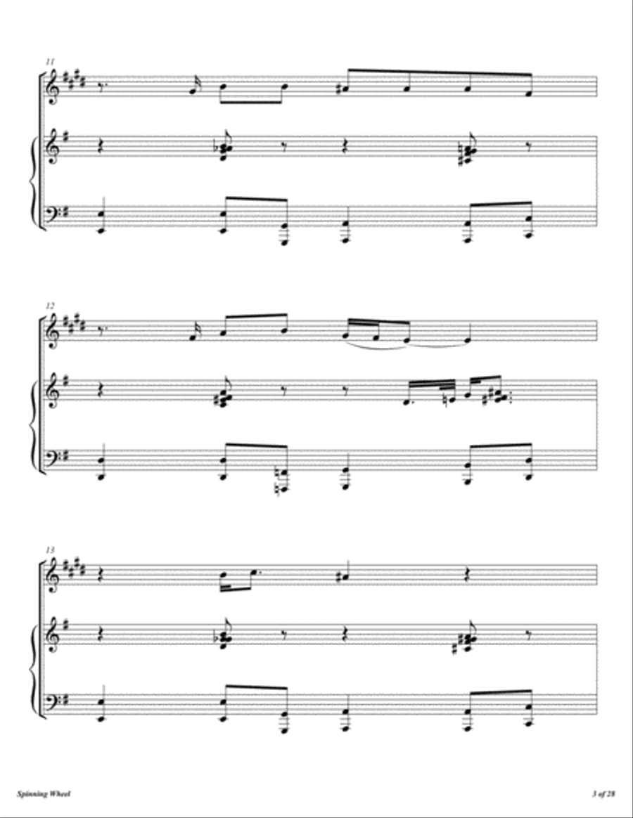 Spinning Wheel Spinning Wheel Alto Saxophone scores gallery preview page 4