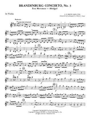 Brandenburg Concerto No. 3: 1st Violin