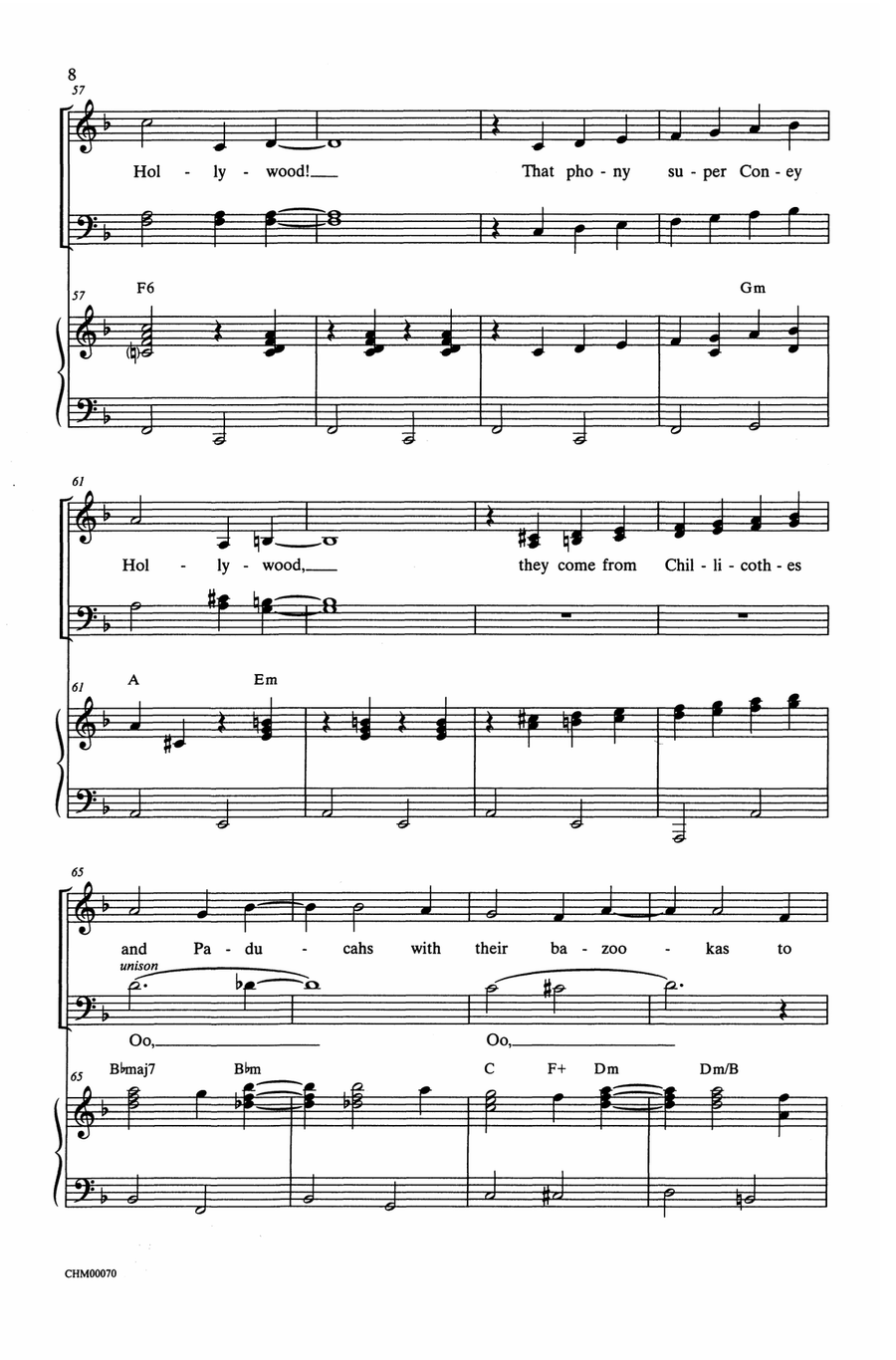 Hooray for Hollywood by Richard A. Whiting Choir - Digital Sheet Music page 6