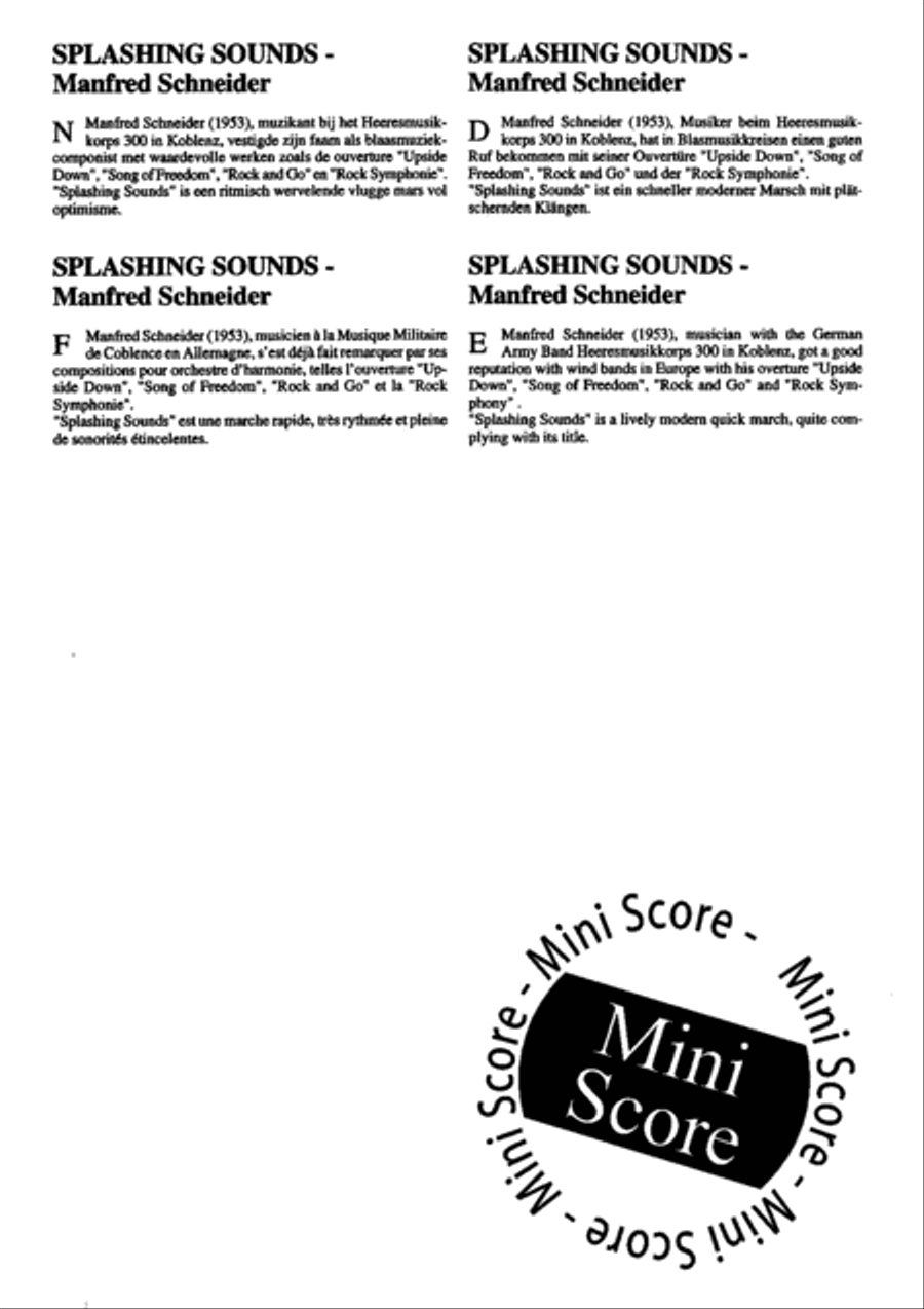 Splashing Sounds Concert Band scores gallery preview page 4