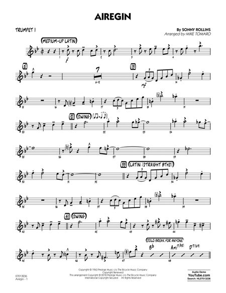 Airegin (arr. Mike Tomaro) - Trumpet 1