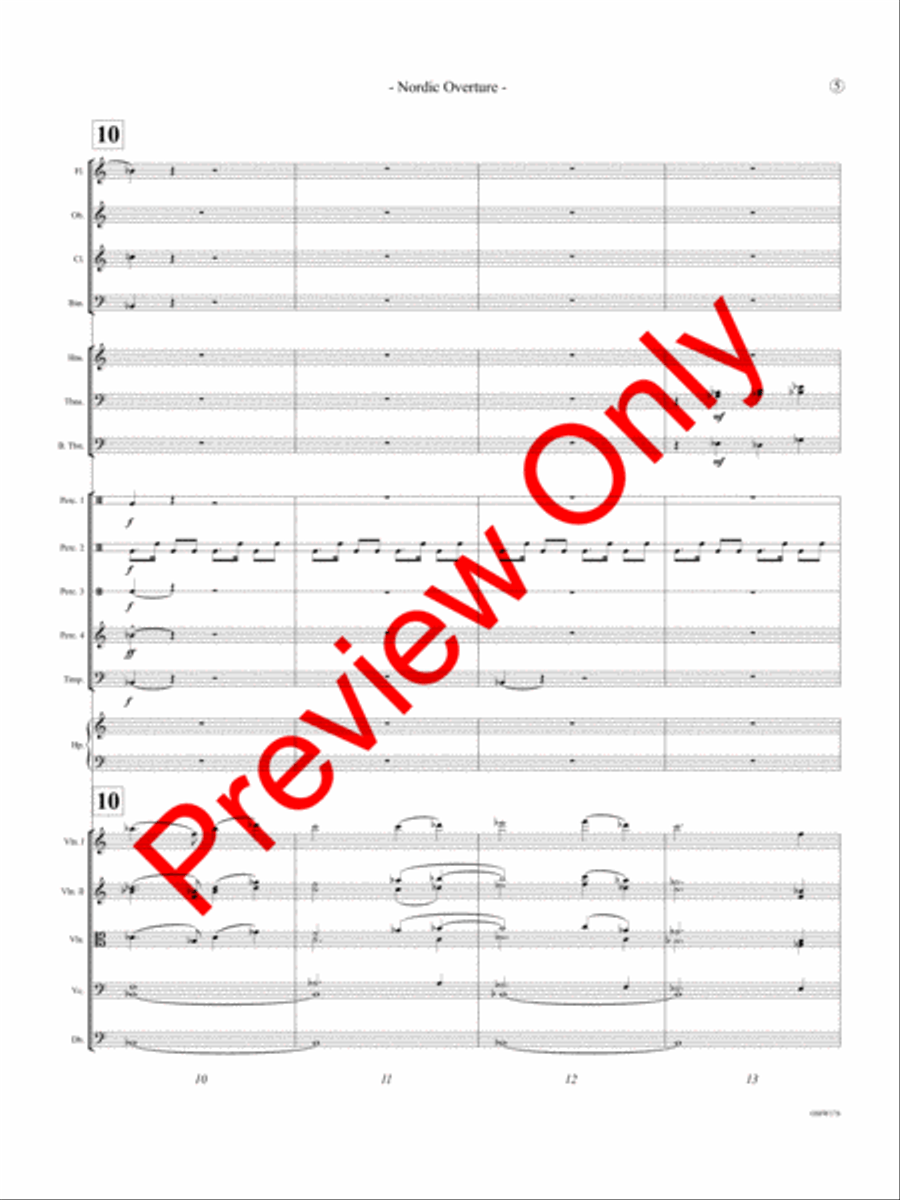 Nordic Overture Full Orchestra scores gallery preview page 6