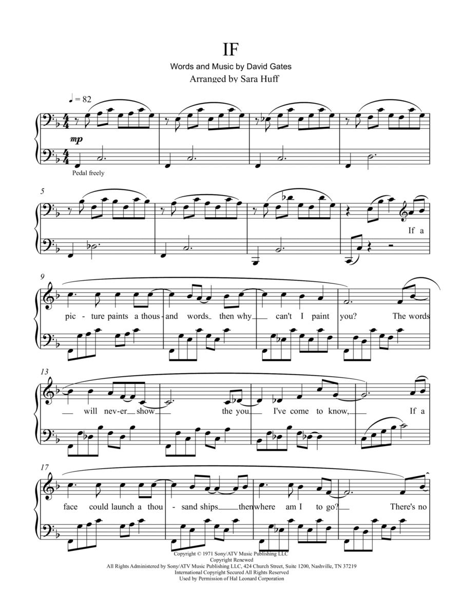 If Piano Solo scores gallery preview page 1