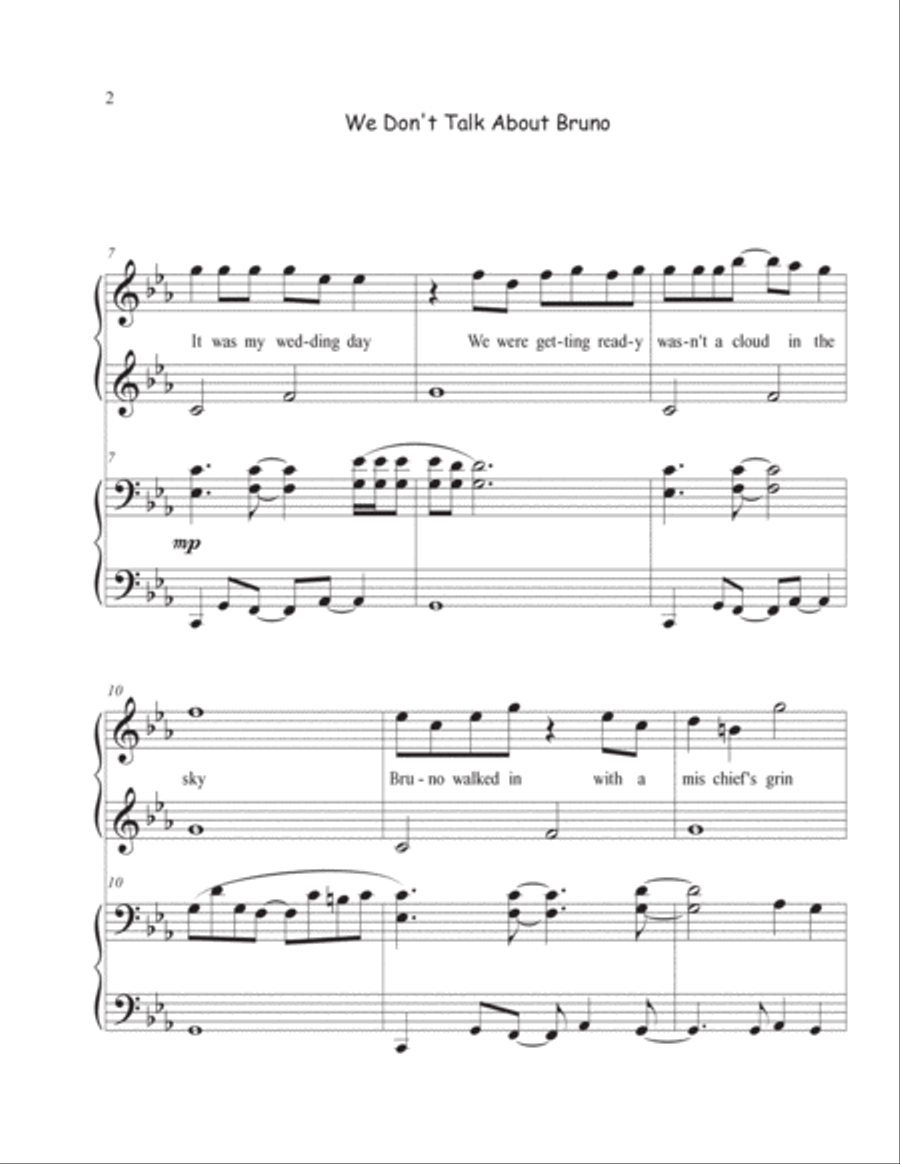 We Don't Talk About Bruno 1 Piano, 4-Hands scores gallery preview page 3