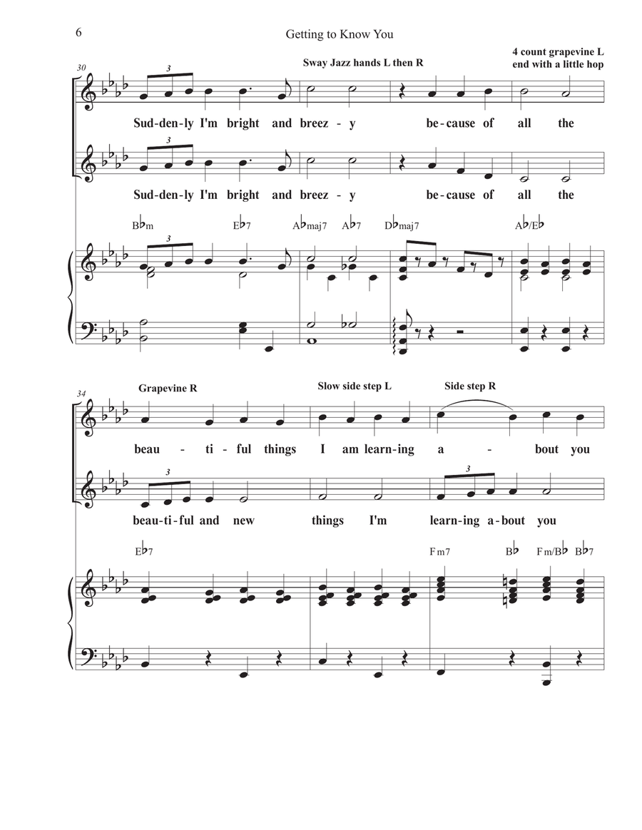 Getting To Know You 2-Part scores gallery preview page 6