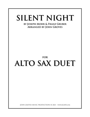 Silent Night - Alto Sax Duet