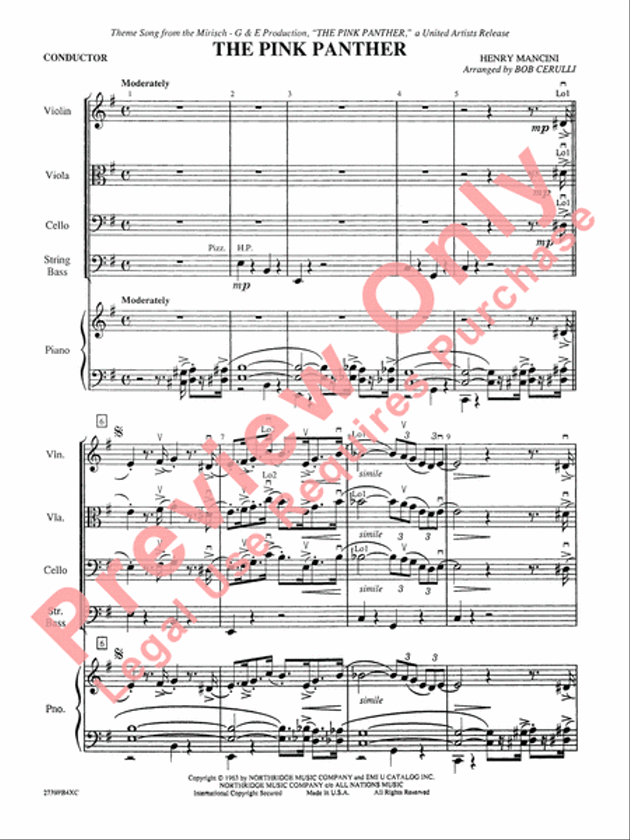 The Pink Panther String Orchestra scores gallery preview page 4