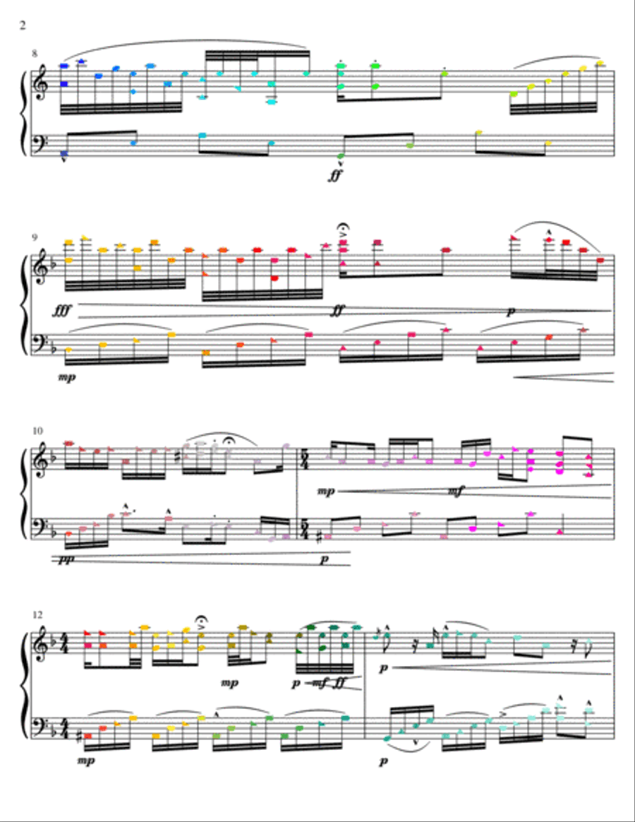 Colors | Beautiful Piano Solo Piano Solo scores gallery preview page 2