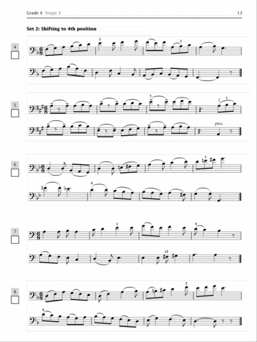 Improve Your Sight-reading! Cello, Grade 4-5 Cello scores gallery preview page 5