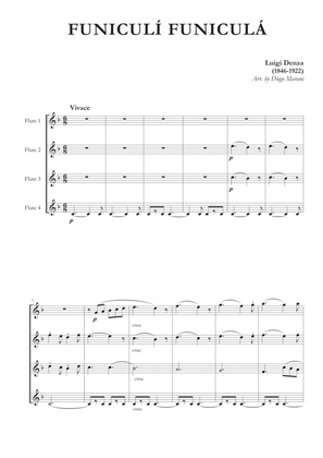 Book cover for Funiculì Funiculà for Flute Quartet