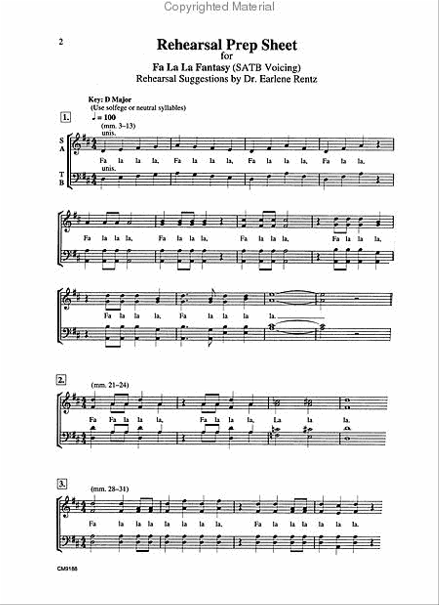 Fa La La Fantasy 4-Part scores gallery preview page 2