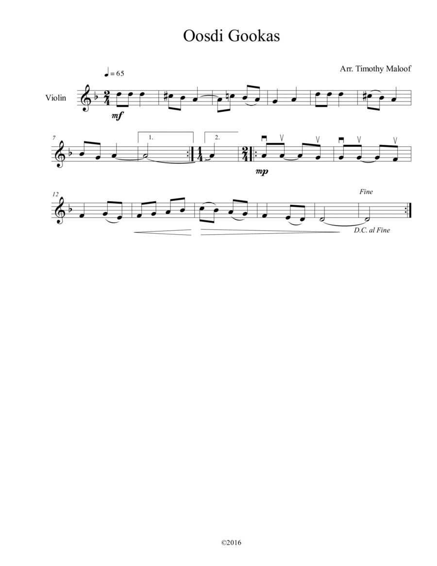 Oosdi Gookas Small Ensemble scores gallery preview page 1