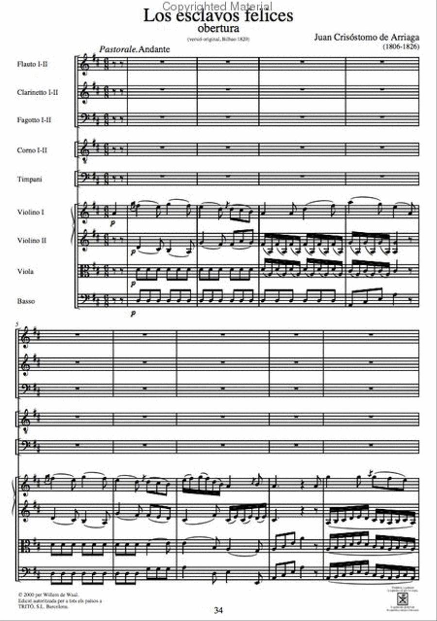 Los esclavos felices Obertura Score scores gallery preview page 2