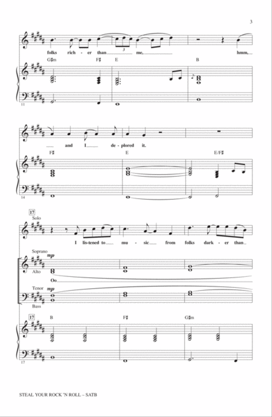 Steal Your Rock 'N Roll 4-Part scores gallery preview page 2