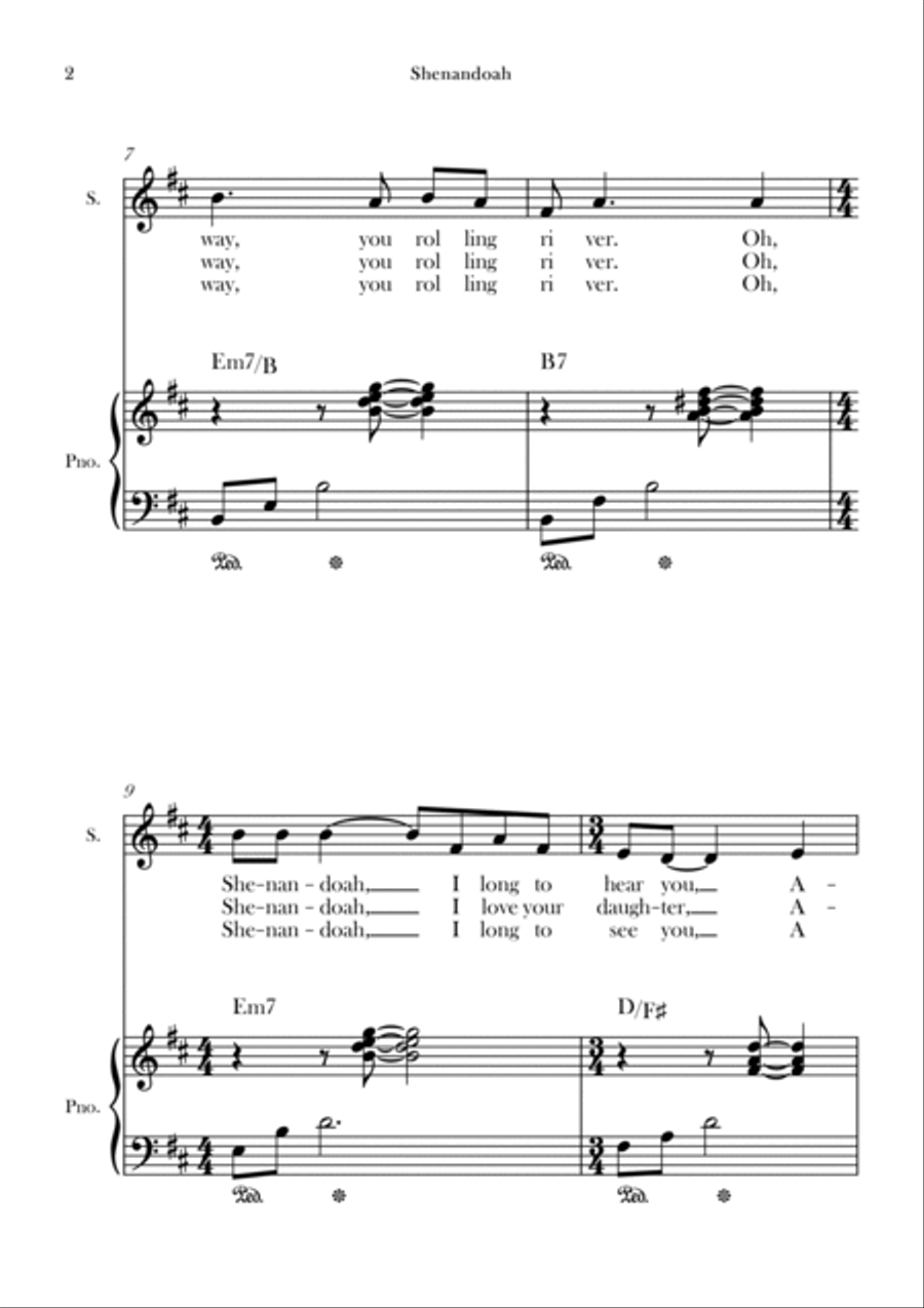 Shenandoah Shenandoah Chamber Music scores gallery preview page 2