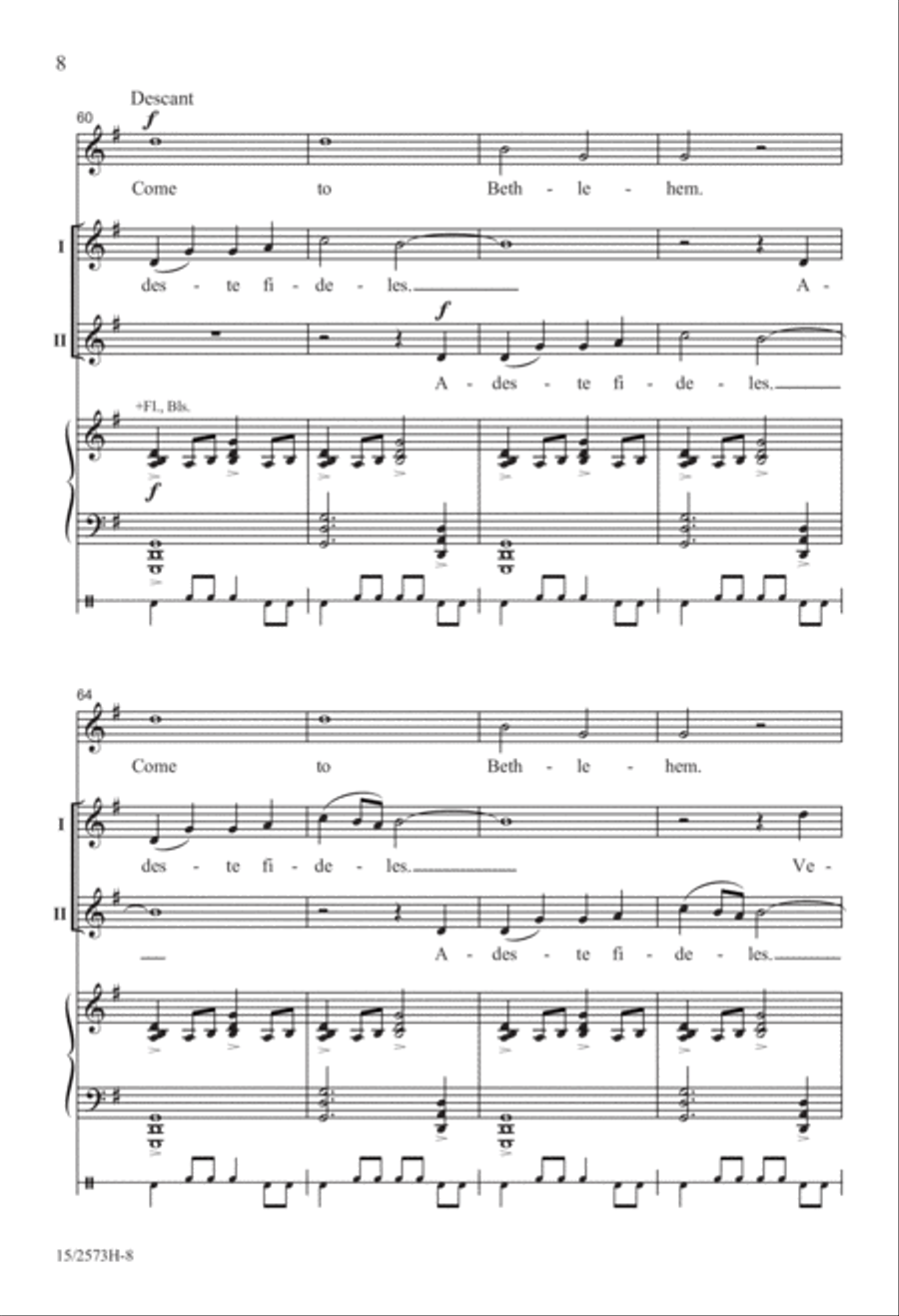 Adeste Fideles 2-Part scores gallery preview page 9