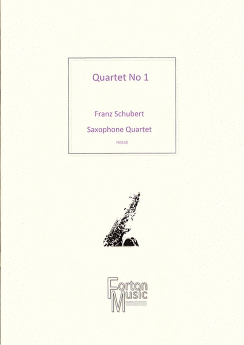 Quartet No 1 Arranged For Saxophone Satb