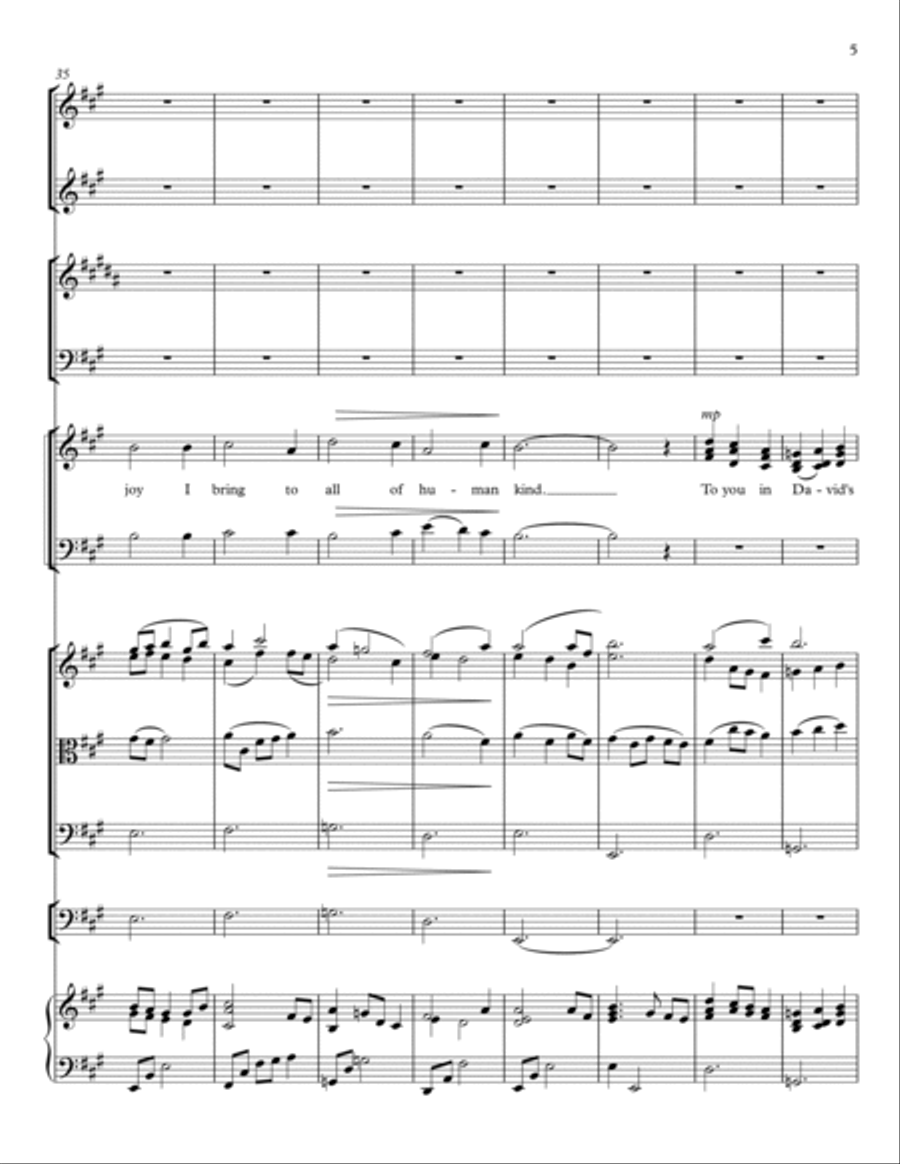While Shepherds Watched (Choral Octavo and Orchestration) Choir scores gallery preview page 5