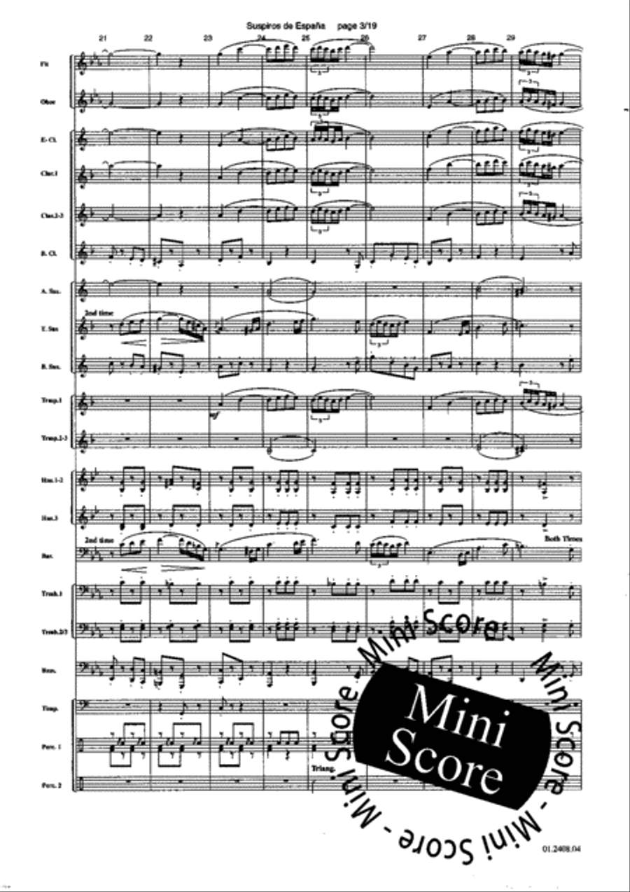 Suspiros de Espana Suspiros de Espana Concert Band scores gallery preview page 7