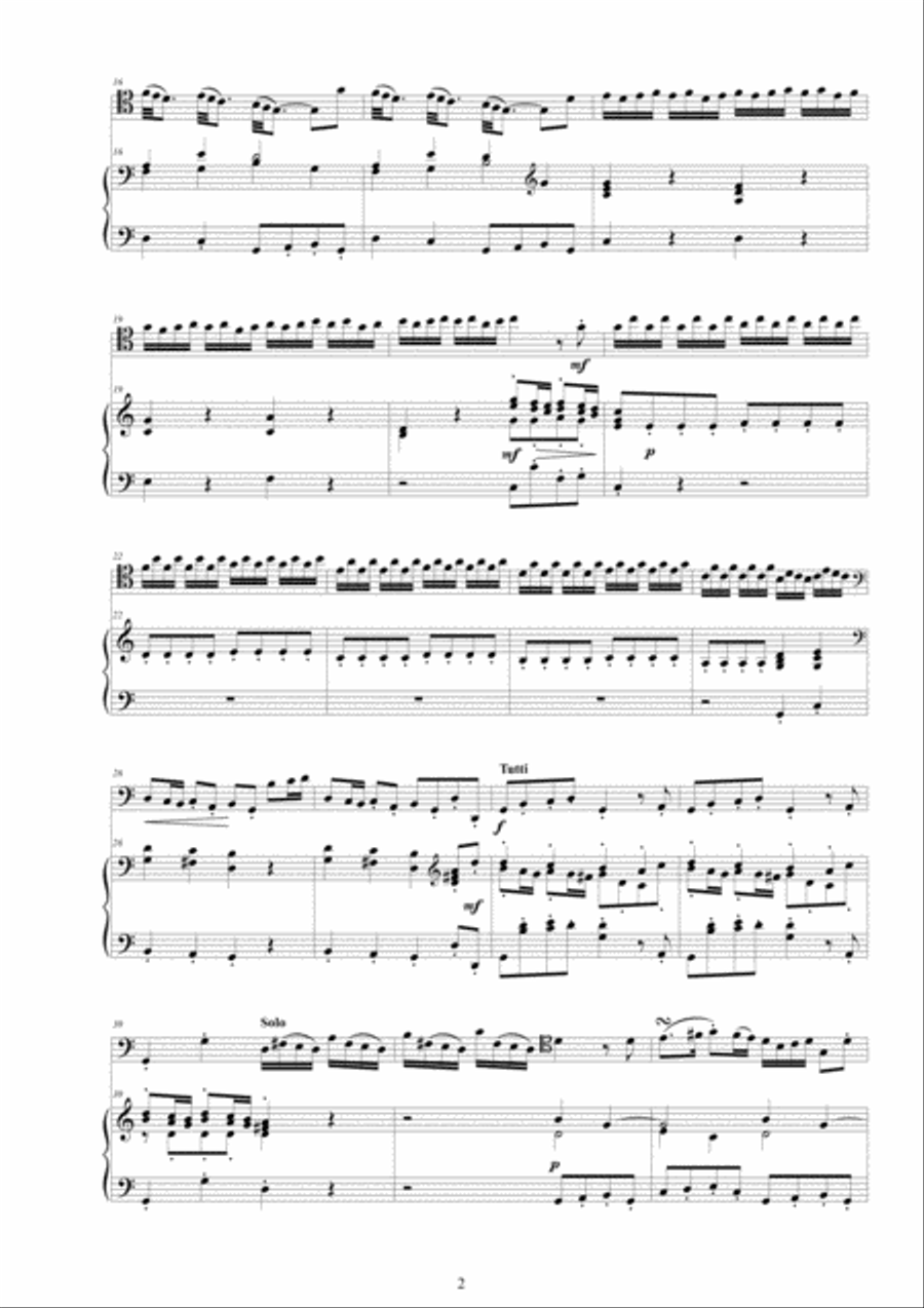 Vivaldi - Cello Concerto No.3 in C major RV 400 for Cello and Piano Vivaldi - Cello Concerto No.3 in C major RV 400 for Cello and Piano Piano scores gallery preview page 2