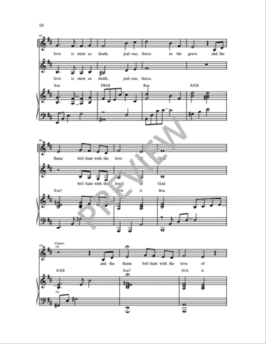 Set Me As a Seal Unison Choir scores gallery preview page 6