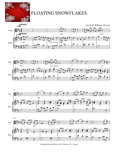 FLOATING SNOWFLAKES FOR VIOLA AND PIANO image number null