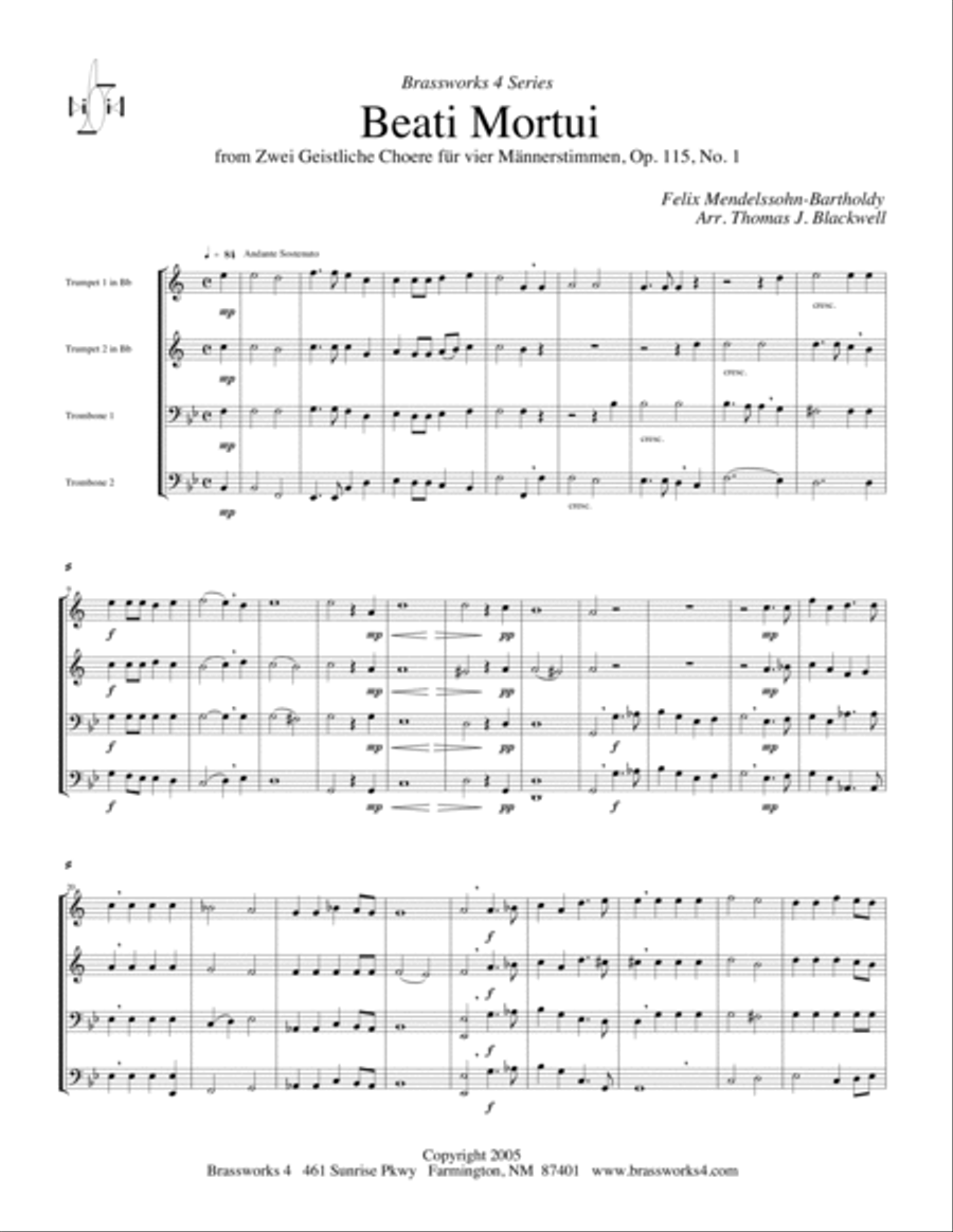 Beati Mortui, Op. 115, No. 1