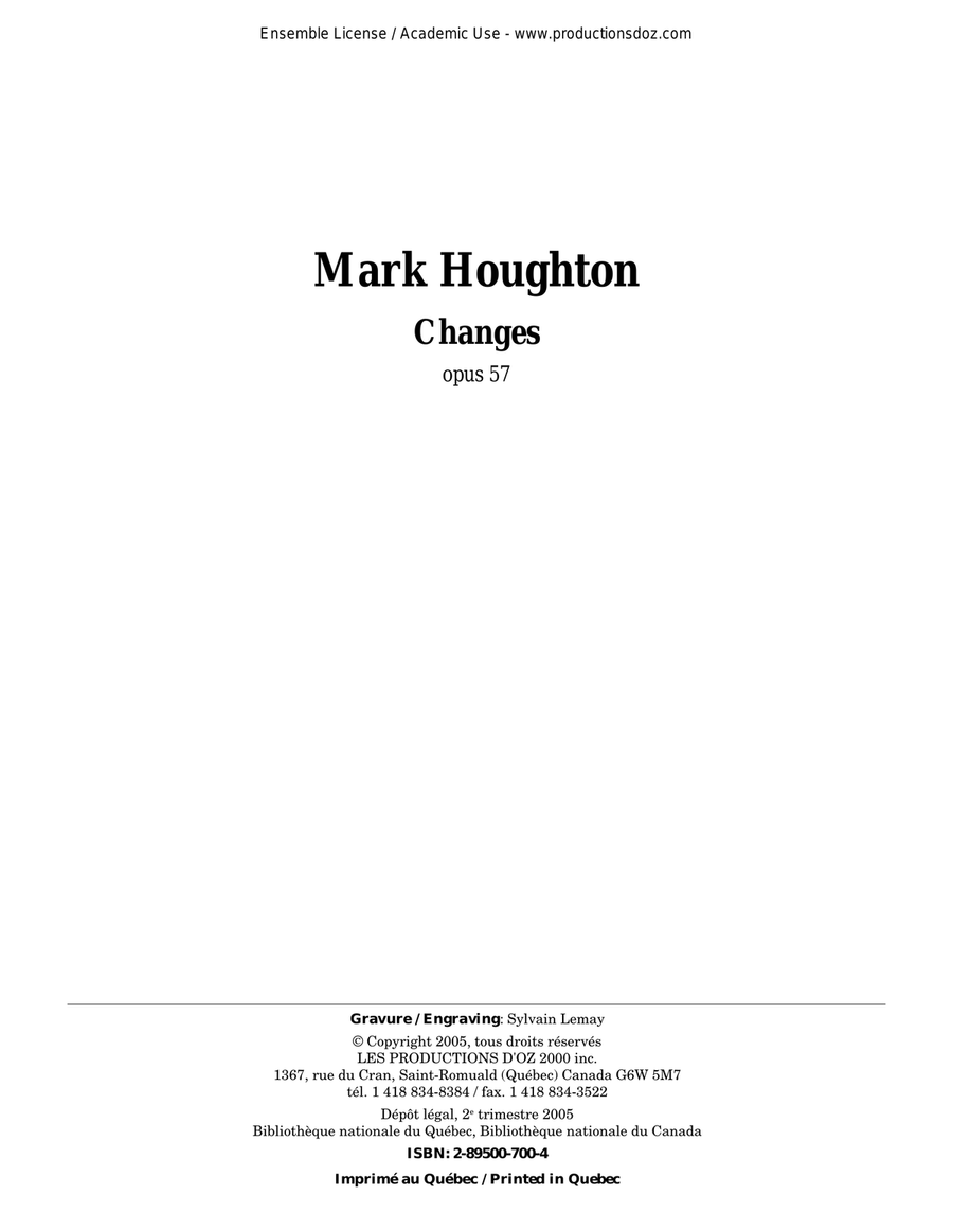 Changes Changes Clarinet scores gallery preview page 1