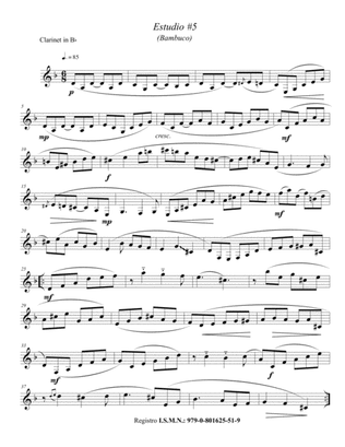 Estudio #5 (Bambuco) for Solo Clarinet