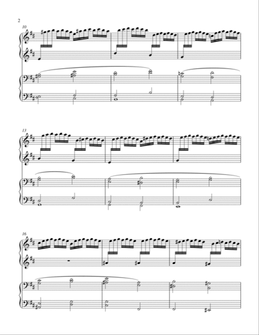 Prelude from BWV 855a for Organ, four hands Small Ensemble scores gallery preview page 2