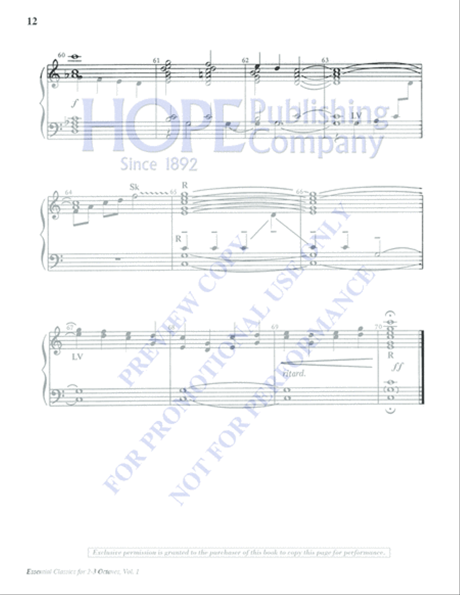 Essential Classics for 2-3 Octaves, Vol. 1 (Reproducible) 3-Octaves scores gallery preview page 14