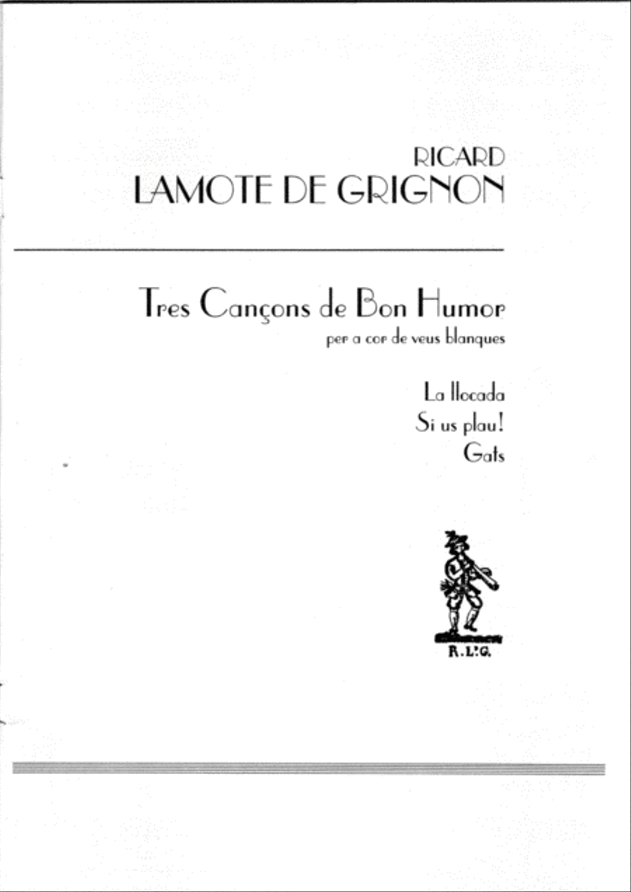 Tres Cançons de Bon Humor SSA scores gallery preview page 3
