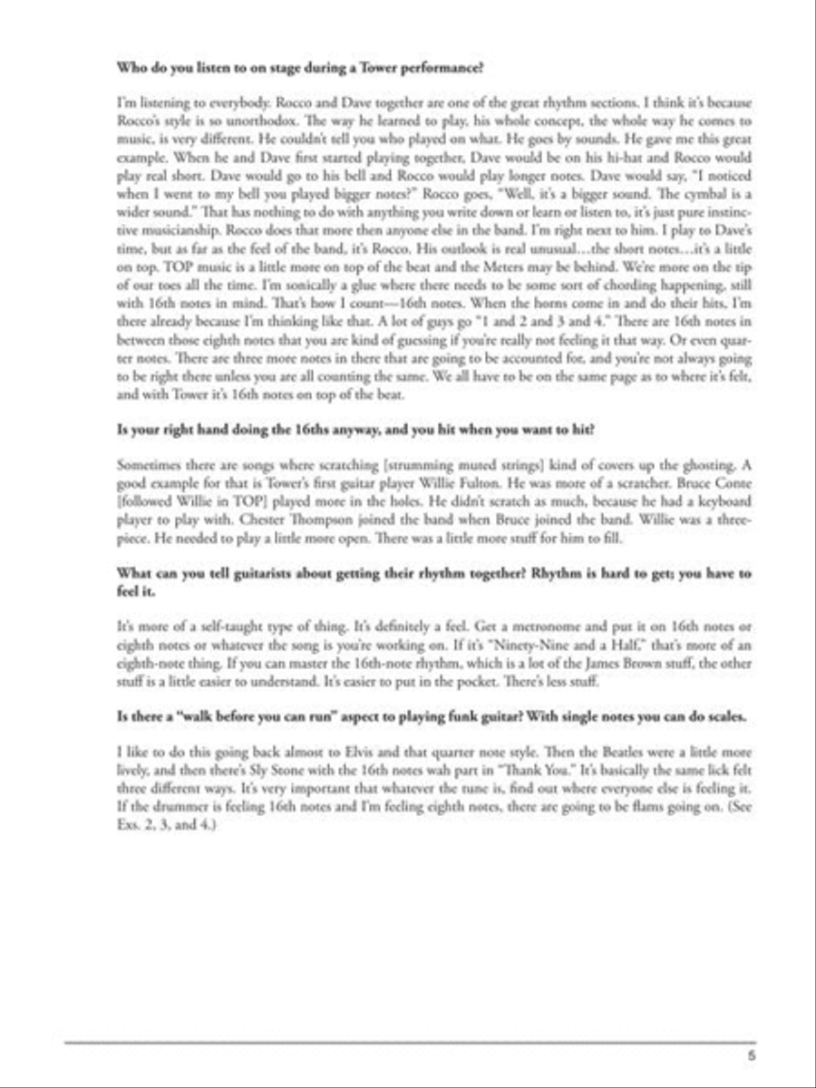 Learn Funk Guitar with Tower of Power's Jeff Tamelier Electric Guitar scores gallery preview page 7