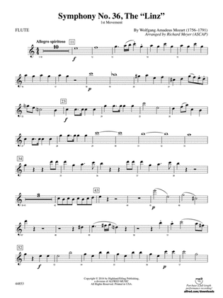 Symphony No. 36, The "Linz": Flute