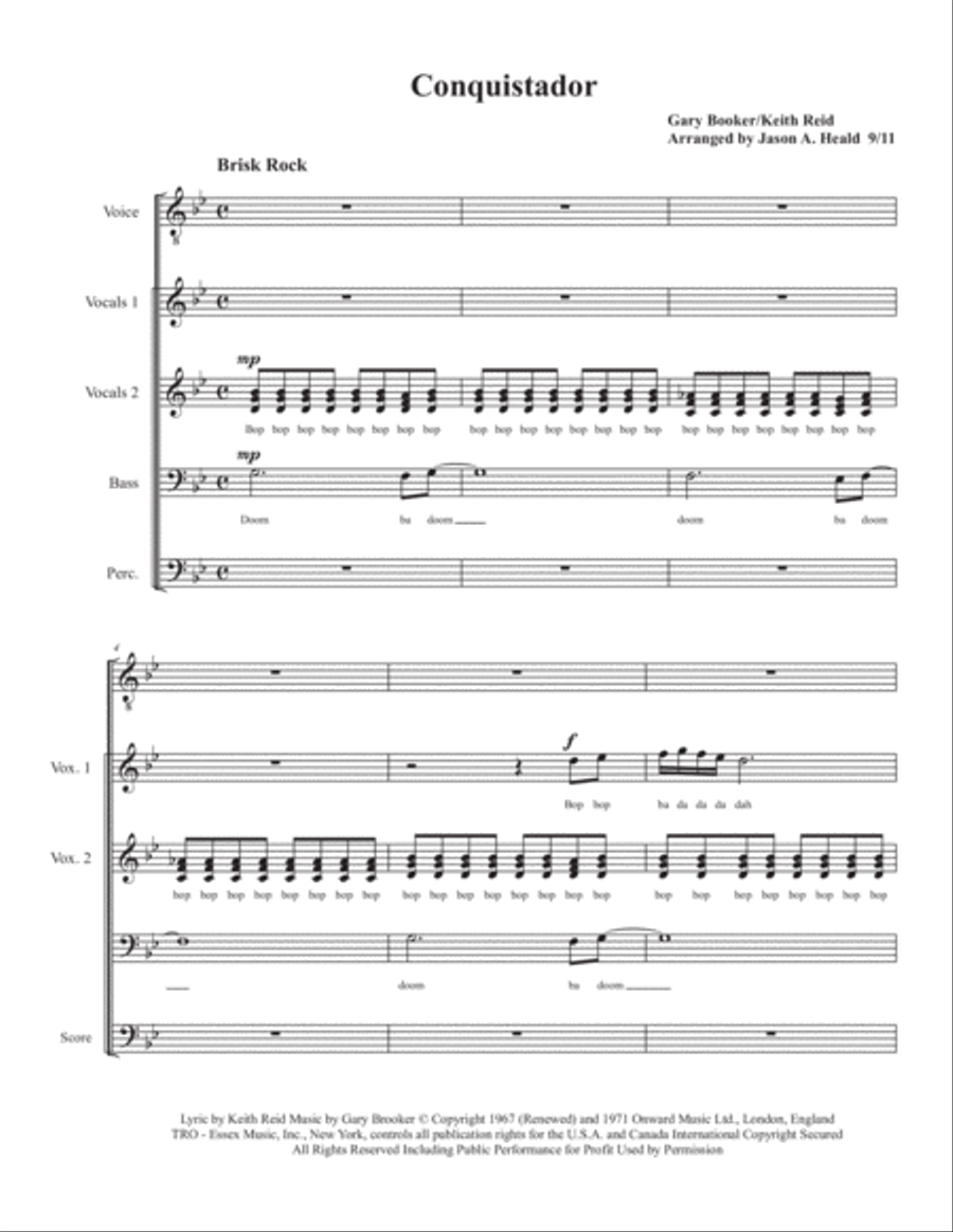 Conquistador Conquistador 4-Part scores gallery preview page 3
