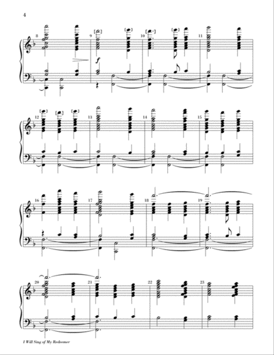I Will Sing of My Redeemer 5-Octaves scores gallery preview page 3