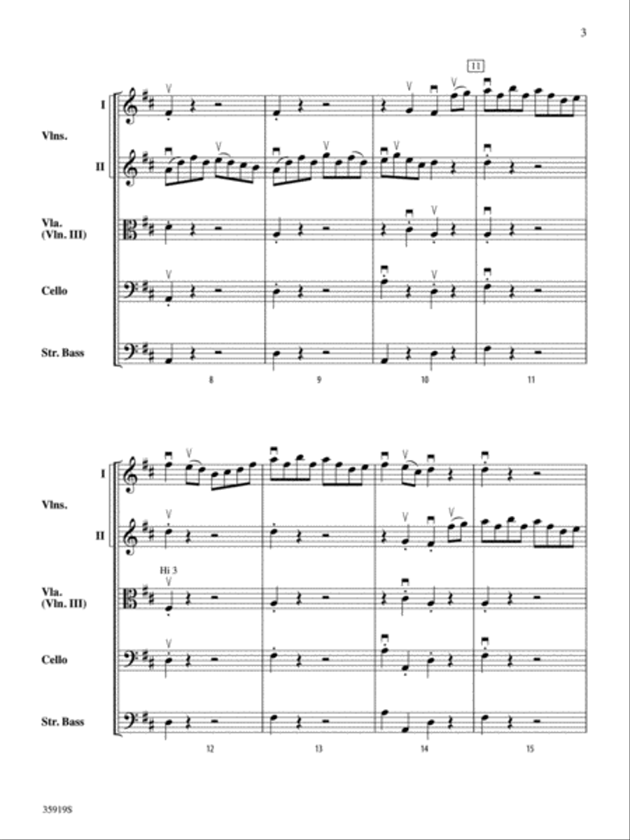 Dionne Reel and Mouth of the Tobique String Orchestra scores gallery preview page 3