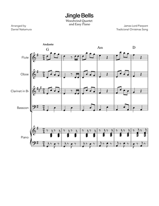 Jingle Bells (for Brass Quartet and Easy Piano)